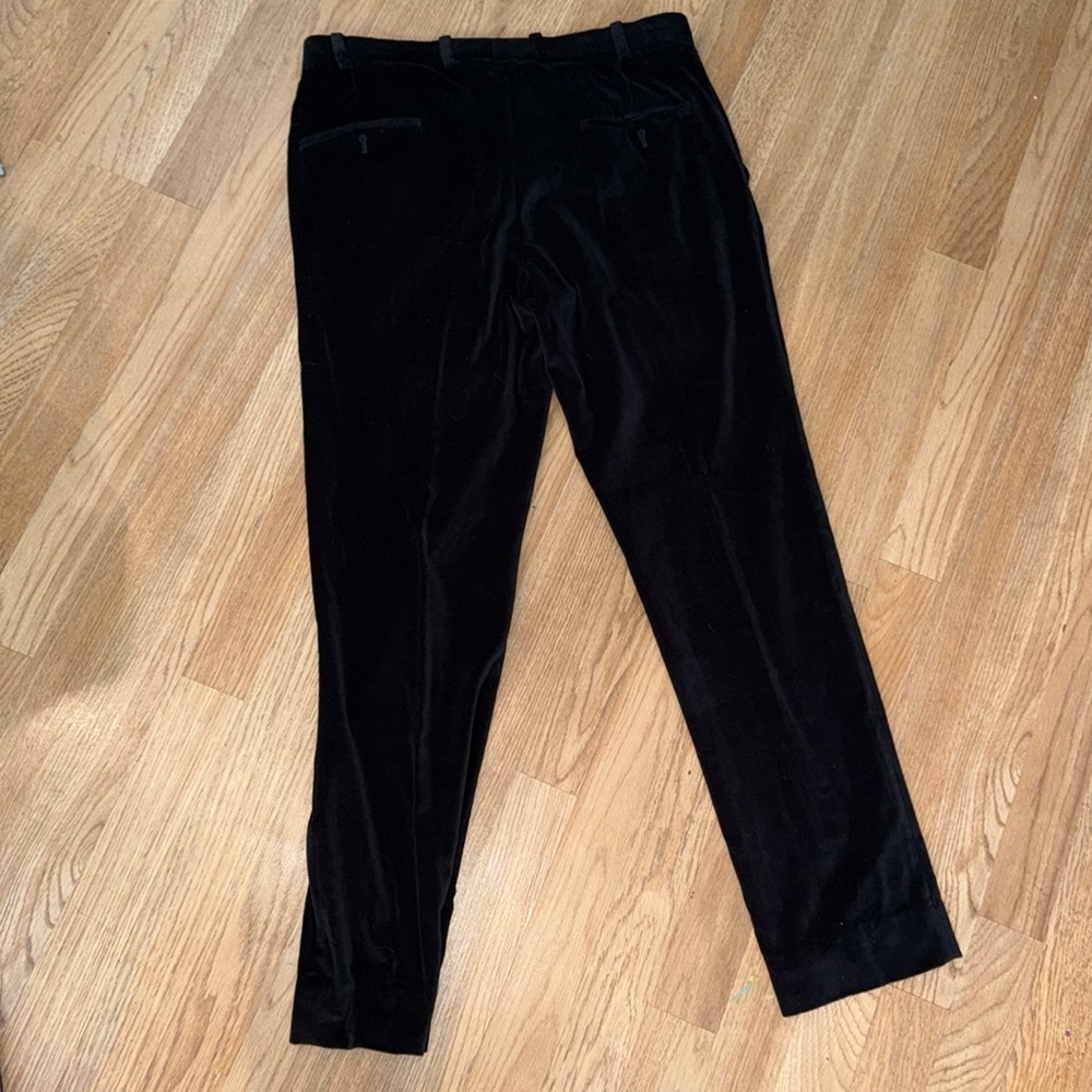 Bespoke Black Velvet Trousers 34R - Picture 3 of 3